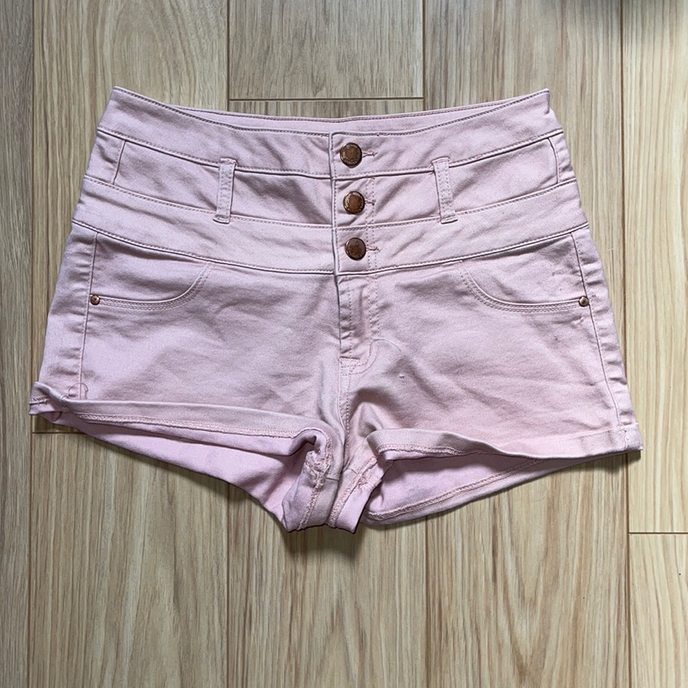 Light mauve pink high waisted shorts TBD A